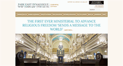 Desktop Screenshot of parkeastsynagogue.org