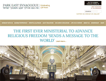 Tablet Screenshot of parkeastsynagogue.org